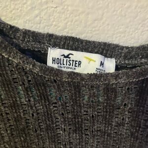 Dark grey Hollister breezy sweater